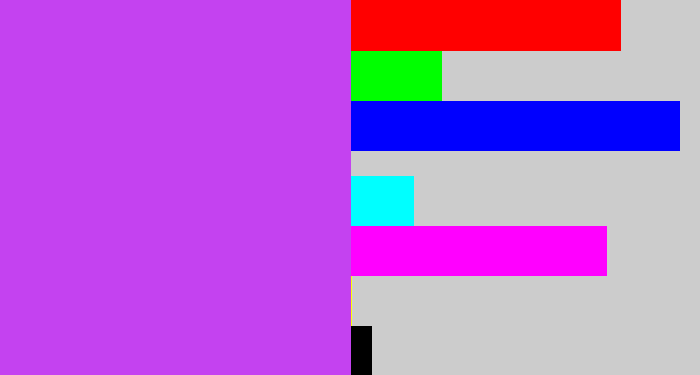 Hex color #c442f0 - heliotrope