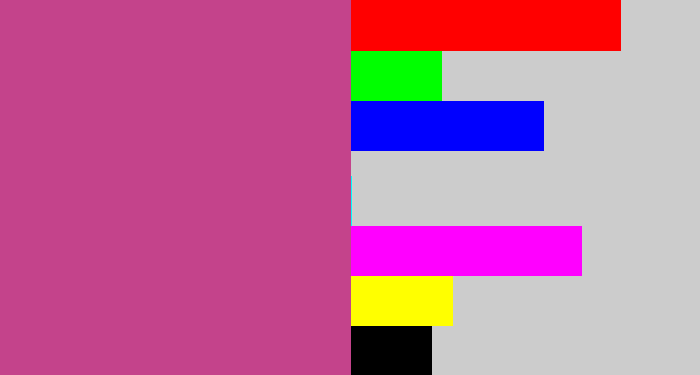 Hex color #c4438b - darkish pink