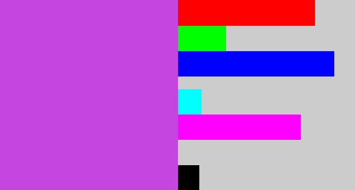 Hex color #c445e0 - pinkish purple