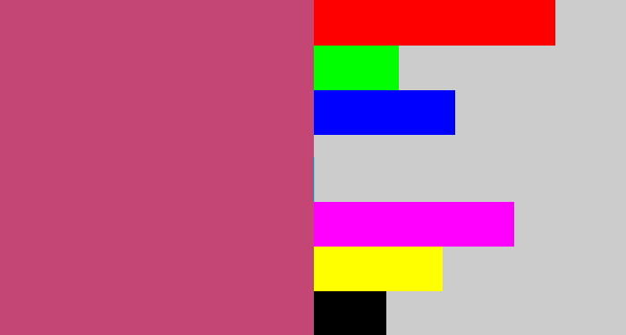 Hex color #c44674 - dark pink