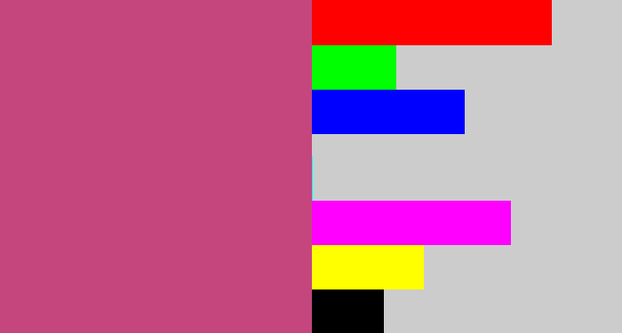 Hex color #c4467d - dark pink