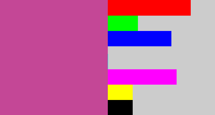 Hex color #c44796 - darkish pink