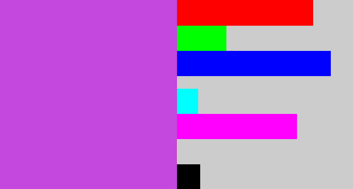 Hex color #c447de - pinkish purple