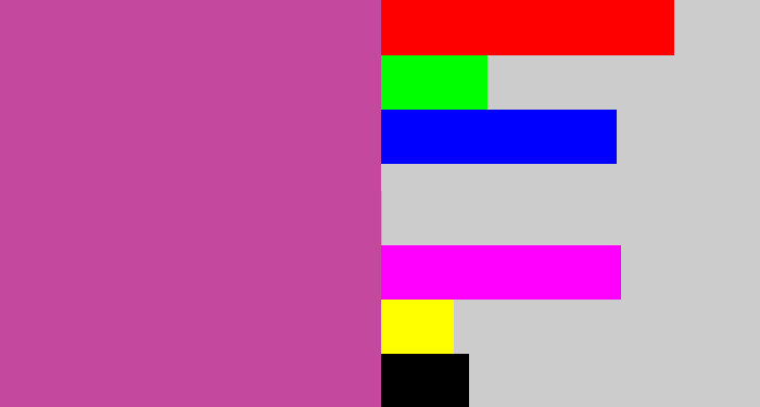 Hex color #c4489e - purplish pink