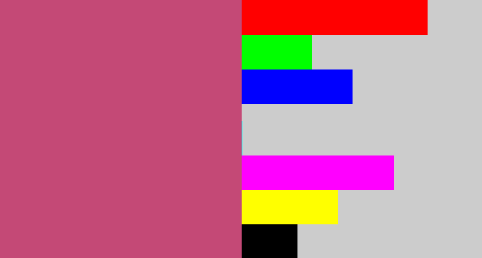 Hex color #c44976 - dark pink