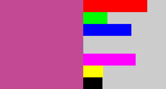 Hex color #c44994 - darkish pink