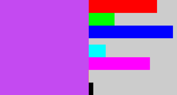 Hex color #c44af1 - heliotrope
