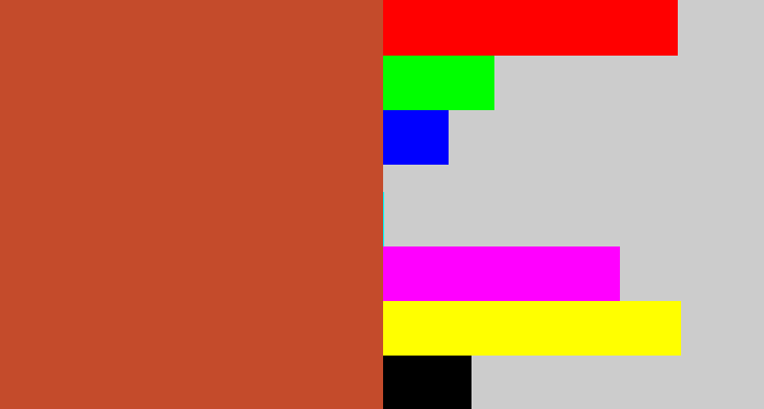 Hex color #c44b2b - reddish