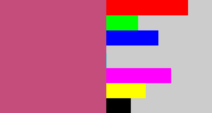Hex color #c44d7c - dark pink