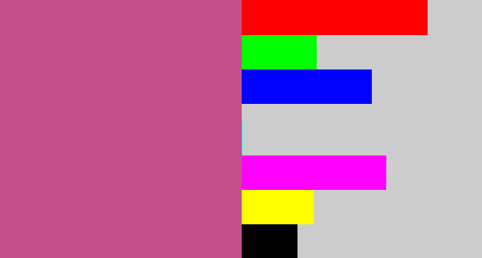 Hex color #c44f89 - darkish pink