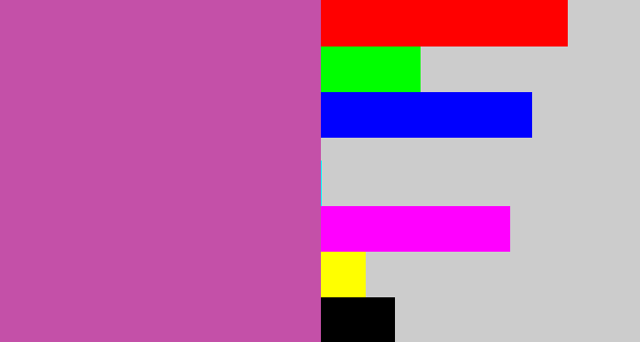 Hex color #c450a8 - purplish pink