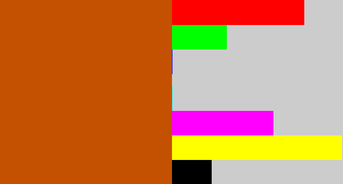 Hex color #c45101 - dark orange
