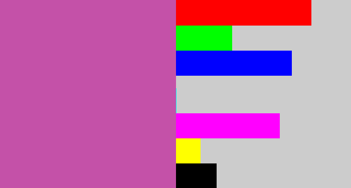 Hex color #c451a8 - purplish pink