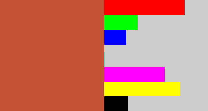 Hex color #c45235 - reddish