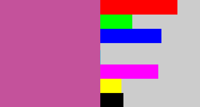 Hex color #c4529b - purplish pink