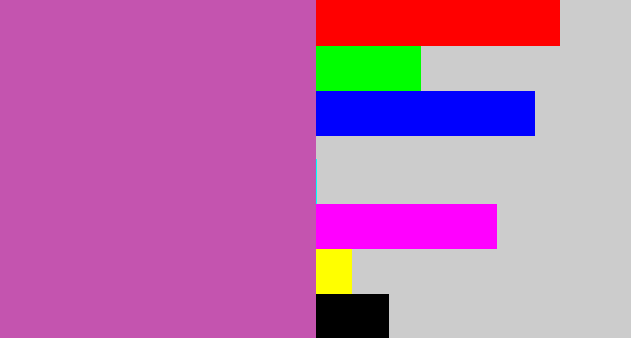 Hex color #c454af - purplish pink