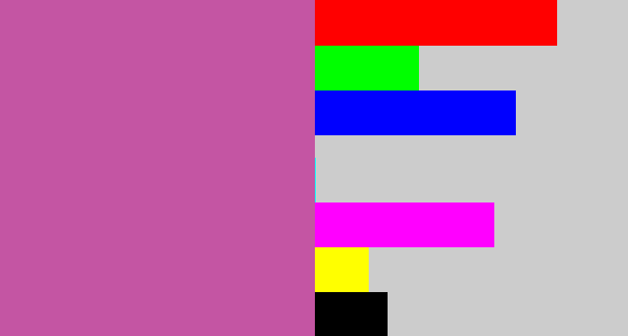 Hex color #c455a3 - purplish pink