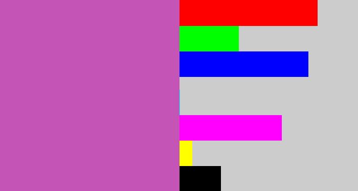 Hex color #c455b7 - pinky purple