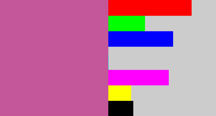 Hex color #c4569a - purplish pink