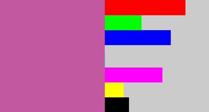 Hex color #c458a0 - purplish pink