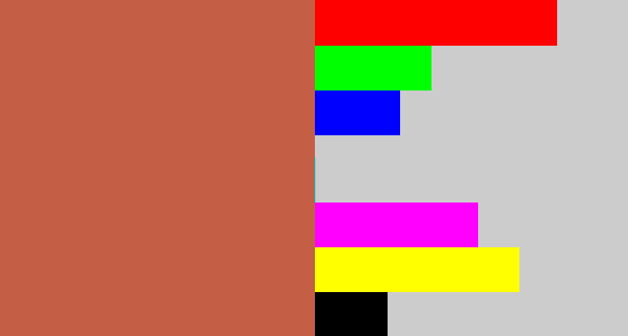 Hex color #c45f45 - terracotta