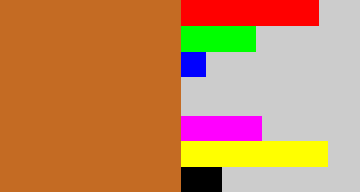 Hex color #c46b23 - brownish orange