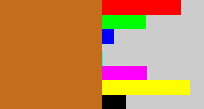 Hex color #c46d1b - brownish orange