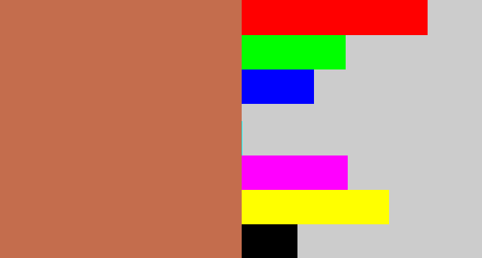 Hex color #c46d4d - adobe