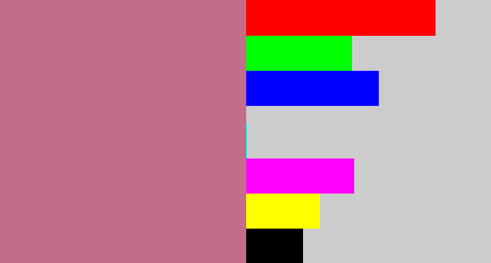 Hex color #c46d8a - old pink