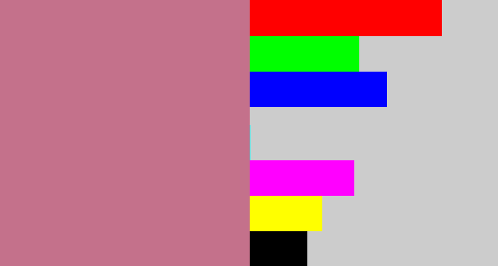 Hex color #c4718b - old pink
