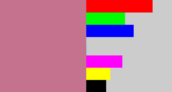 Hex color #c4728d - old pink