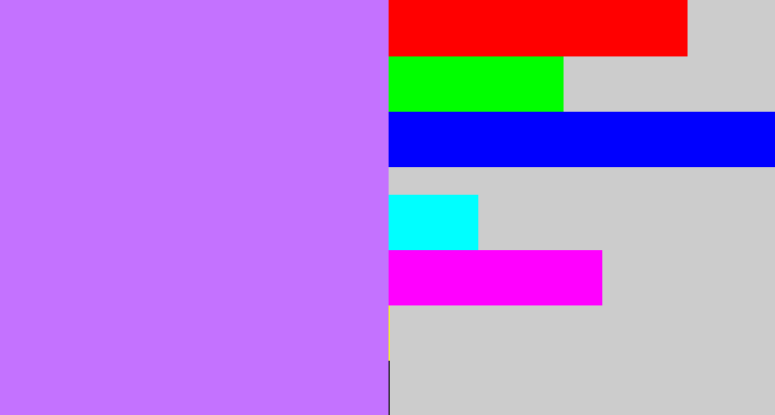 Hex color #c472ff - easter purple
