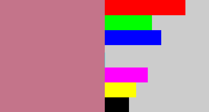 Hex color #c4748a - old pink