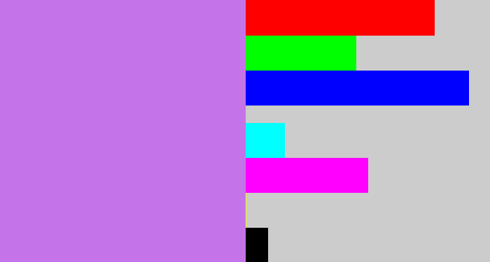 Hex color #c474e8 - light purple