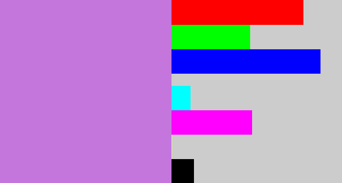 Hex color #c476dd - orchid