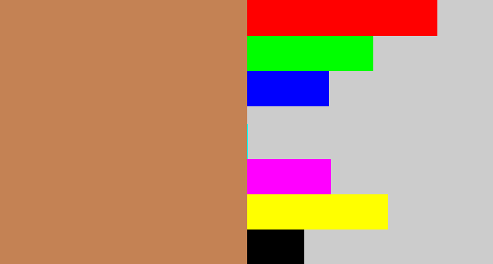Hex color #c48254 - light brown