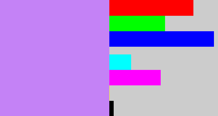 Hex color #c482f6 - light purple