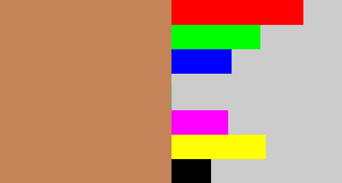 Hex color #c48458 - light brown