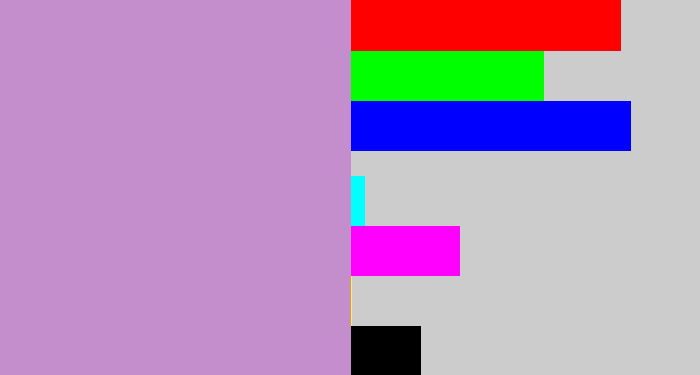 Hex color #c48dcc - pale purple