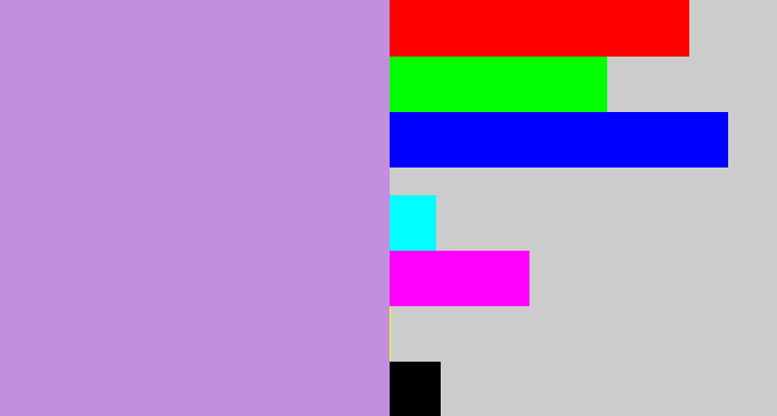Hex color #c48edf - pale purple