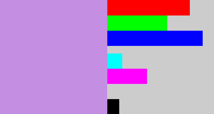 Hex color #c48ee3 - pale purple