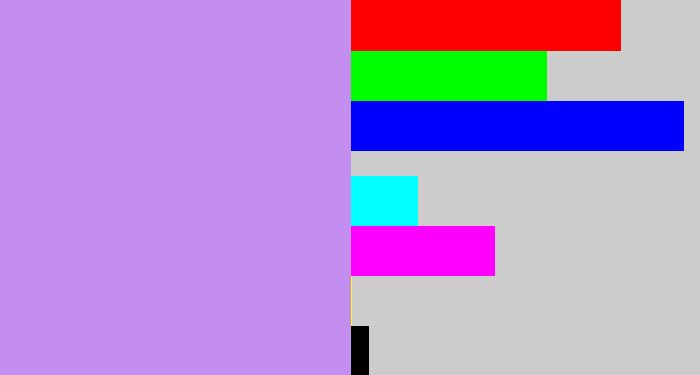 Hex color #c48ef1 - liliac