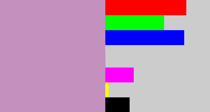 Hex color #c490be - pale purple