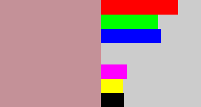 Hex color #c49198 - grey pink