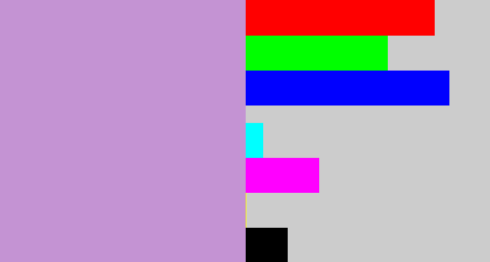 Hex color #c493d3 - pale purple