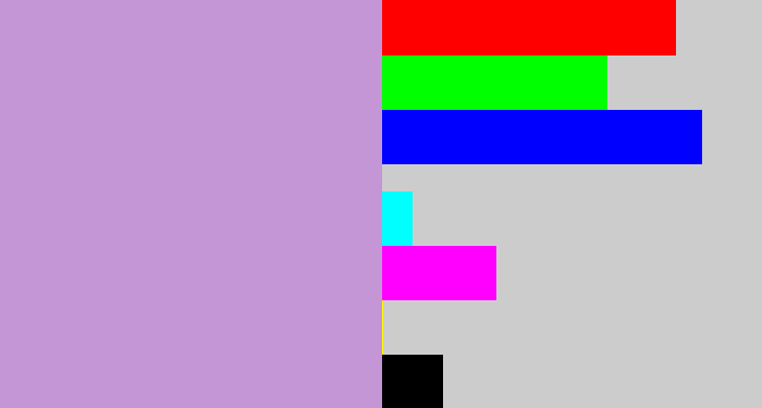 Hex color #c496d6 - pale purple