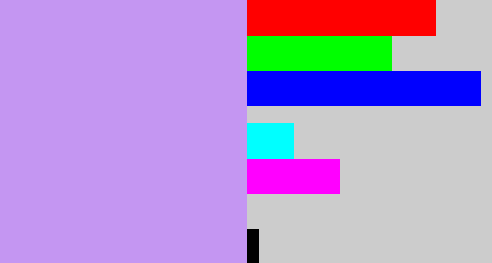 Hex color #c496f2 - baby purple