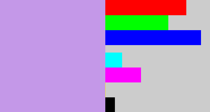 Hex color #c498e8 - lavender