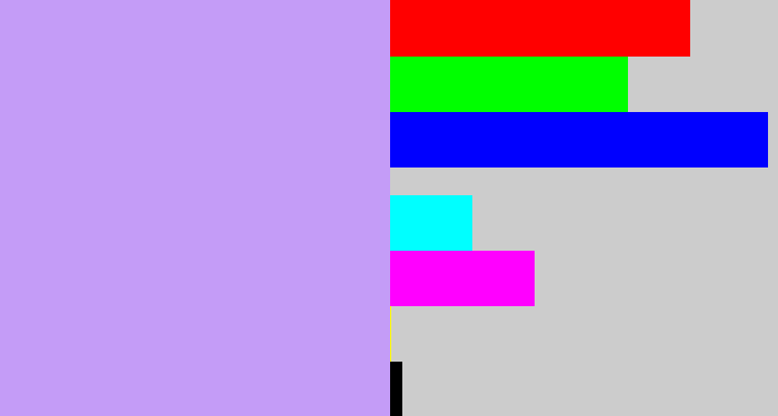 Hex color #c49cf7 - baby purple