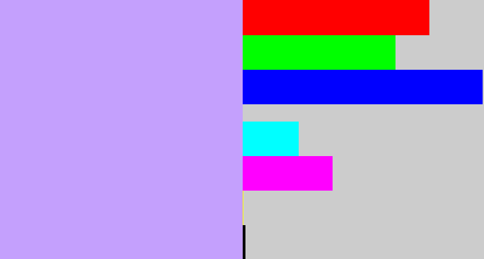Hex color #c4a0fd - pastel purple
